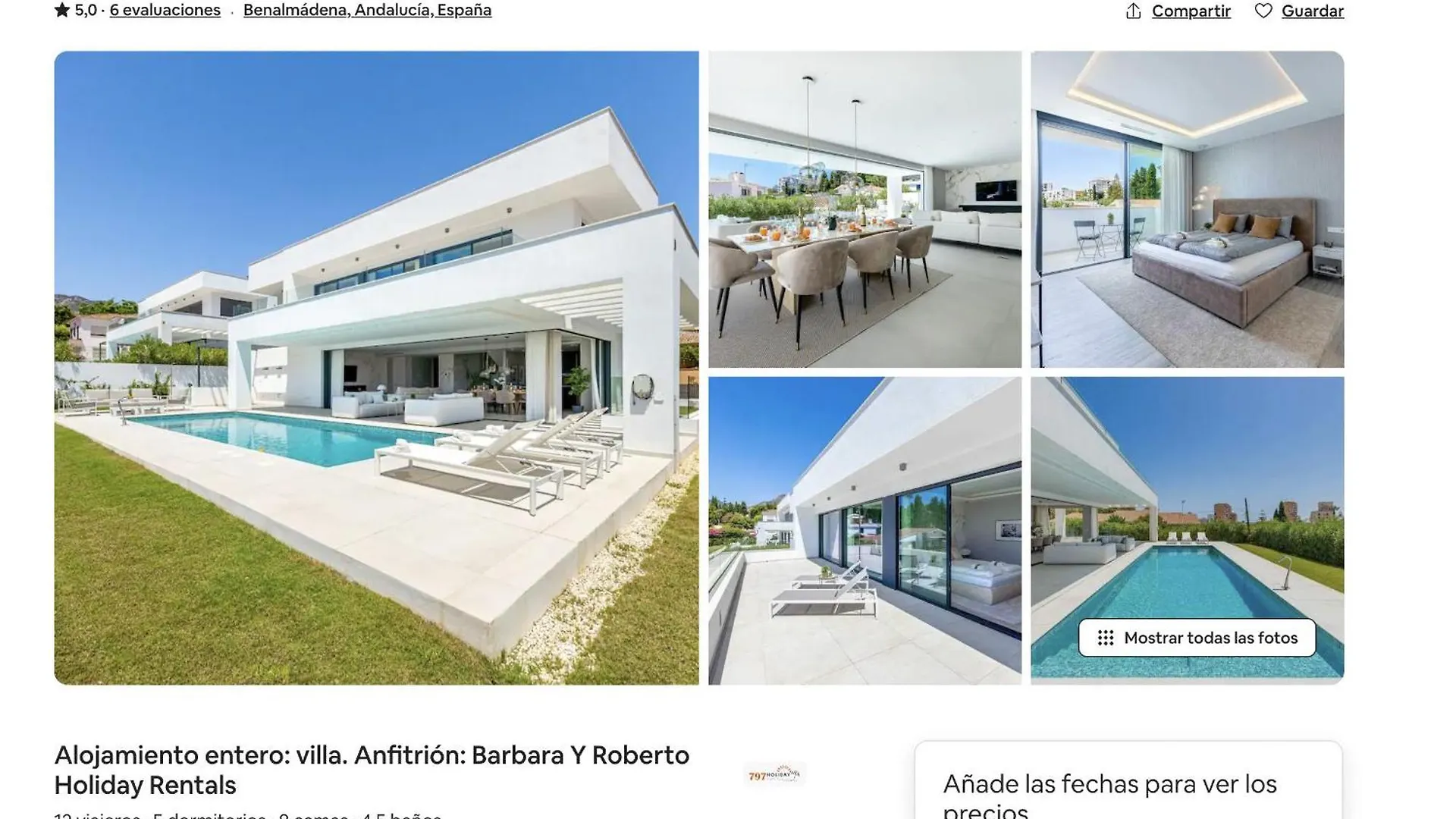 797 Holiday Rentals - Lujosa Y Moderna Villa En Puerto Marina Benalmádena